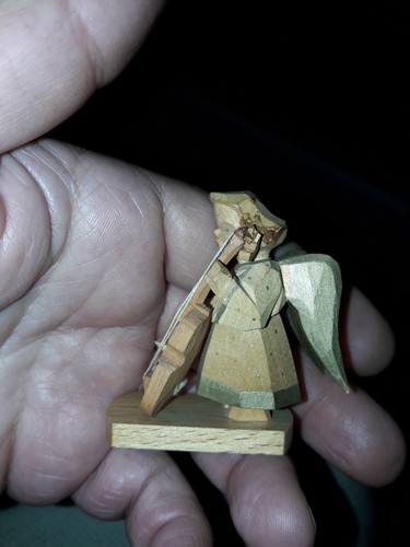 Alte holz figur engel - figur, cello