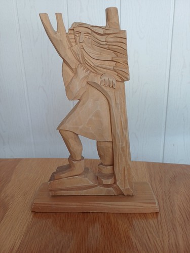 Alte holzfigur rübezahl - holzfigur,
