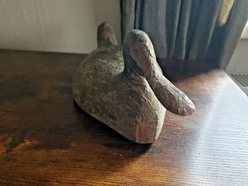 Große antike holz lockente - antike,