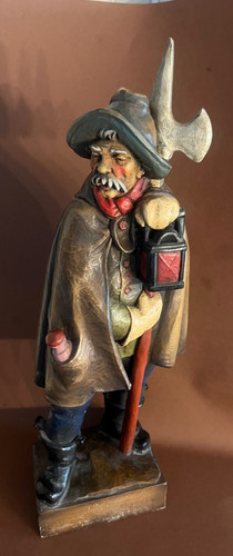 Alte holz figur - holz, nachtwächter