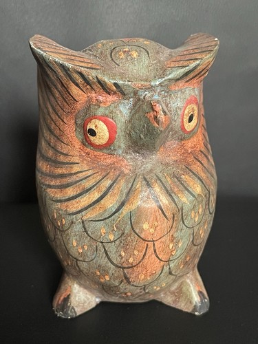 Alte holzfigur eule - alte,