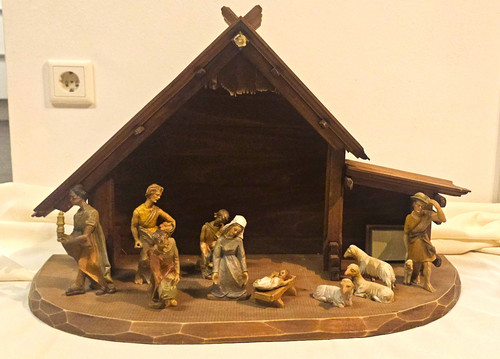 Große weihnachtskrippe mit - weihnachtskrippe,