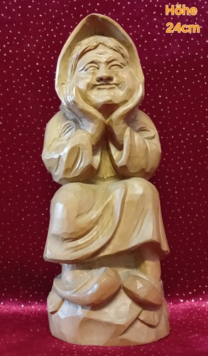 Holzfigur die alte frau h - holzfigur,