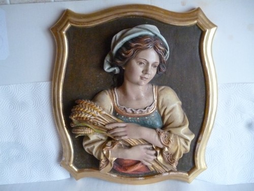 Alte geschnitzte holzfigur - geschnitzte,