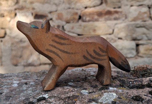 Vintage holztier wolf - ***vintage, holztier*wolf*