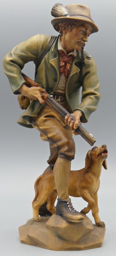 Alte holzfigur jäger - alte, m