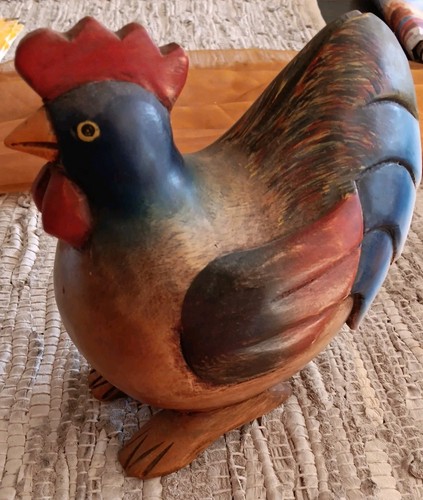Alte holzfigur hahn - 🐓,
