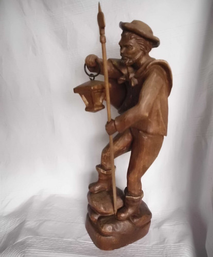 Alte holzfigur nachtwächter - alte,
