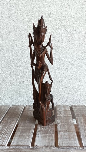 Alte hartholz figur tänzer - alte, hartholz-figur
