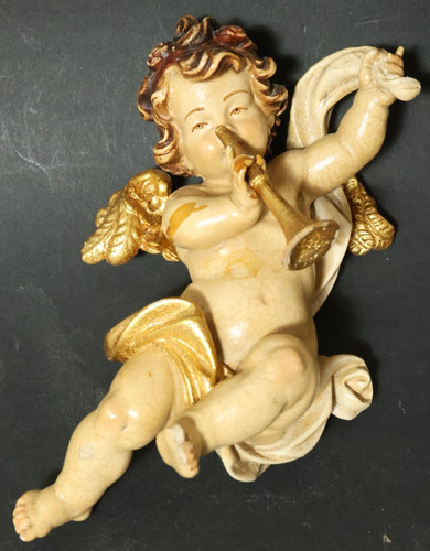 Alte geschnitzte holzfigur - alte,
