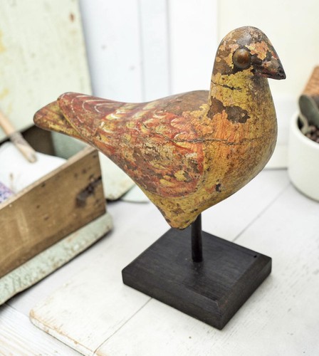 Vintage holz vogel figur - holz,