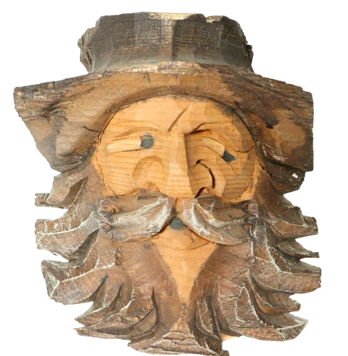 Alte geschnitzte holzfigur - alte,