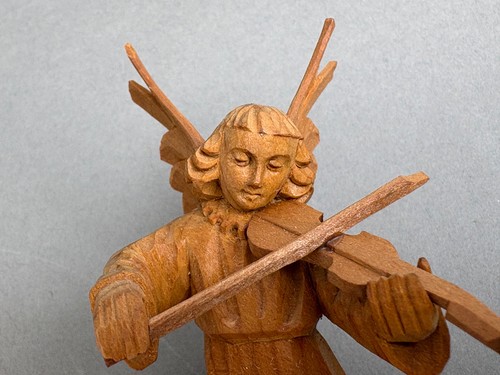 Alt holzfigur engel - alt, geige