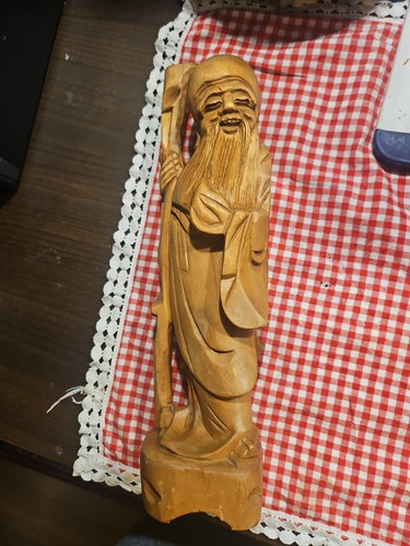 Alte asiatische holzfigur - asiatische, –