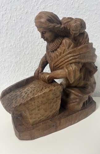 Alte geschnitzte holzfigur - alte,
