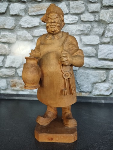 Alte holzfigur holzskulptur - holzfigur, /