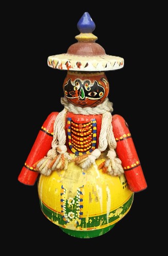 Figur holz kerala puppe - figur,