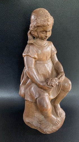 Alte geschnitzte holzfigur - alte,