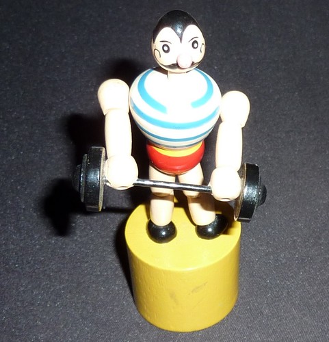 Alte holz wackelfigur - alte,