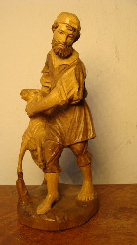 Alte holz figur hirte - holz, mit