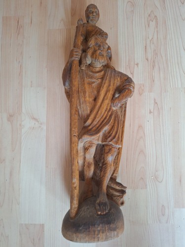 Alte geschnitzte holzfigur - alte,