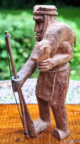 Holz figur indigener mann alte - holz,