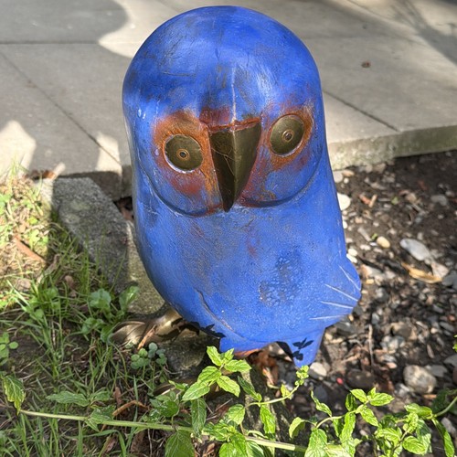 Alte geschnitzte figur eule - geschnitzte,